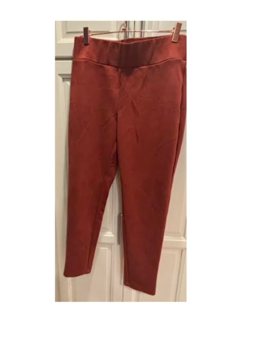 Loft Outlet Suede Leggings-Rust Medium Petite
